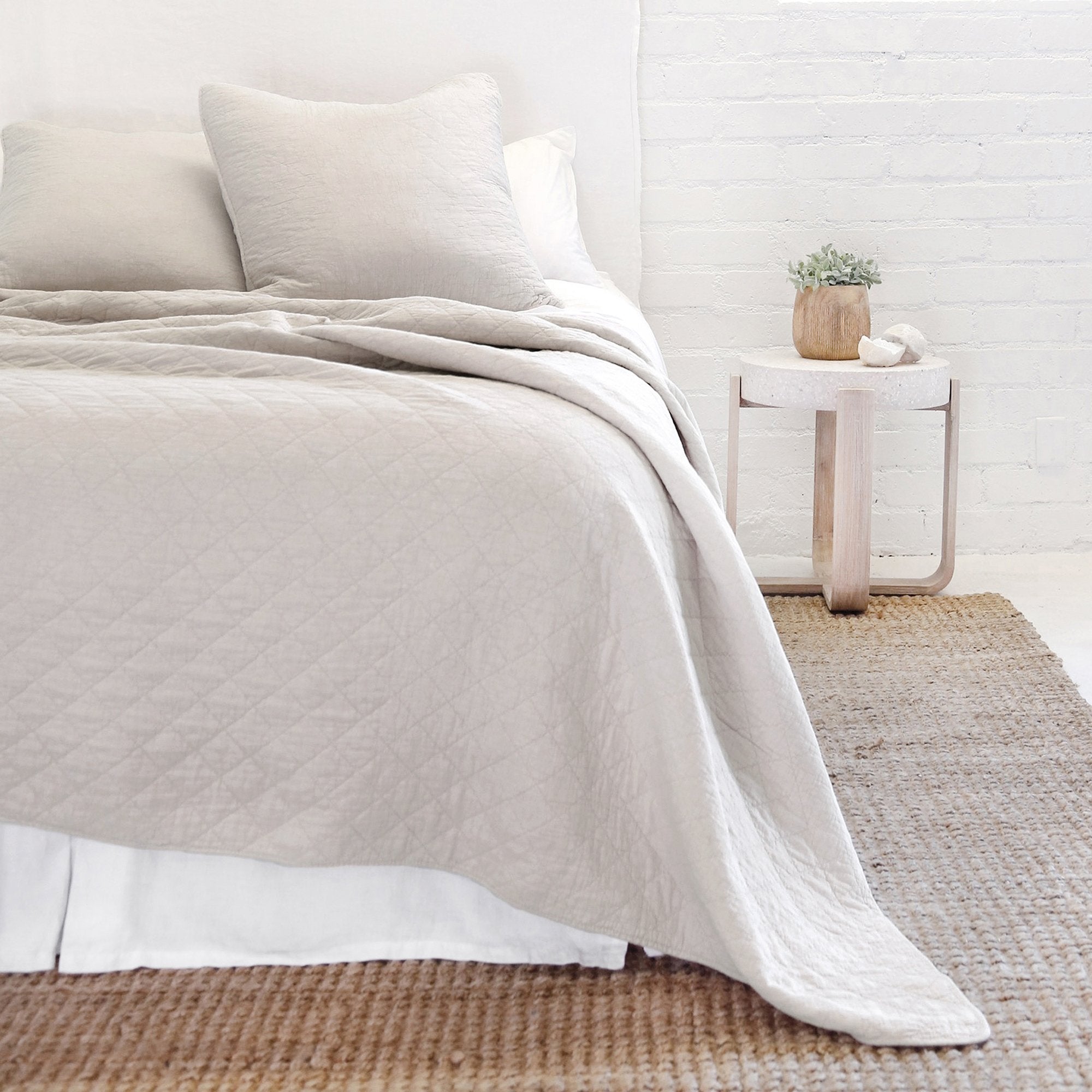 Pom Pom at Home Huntington Taupe Coverlet and Euro Shams ~ Available in Queen and King Sizes - Image 1