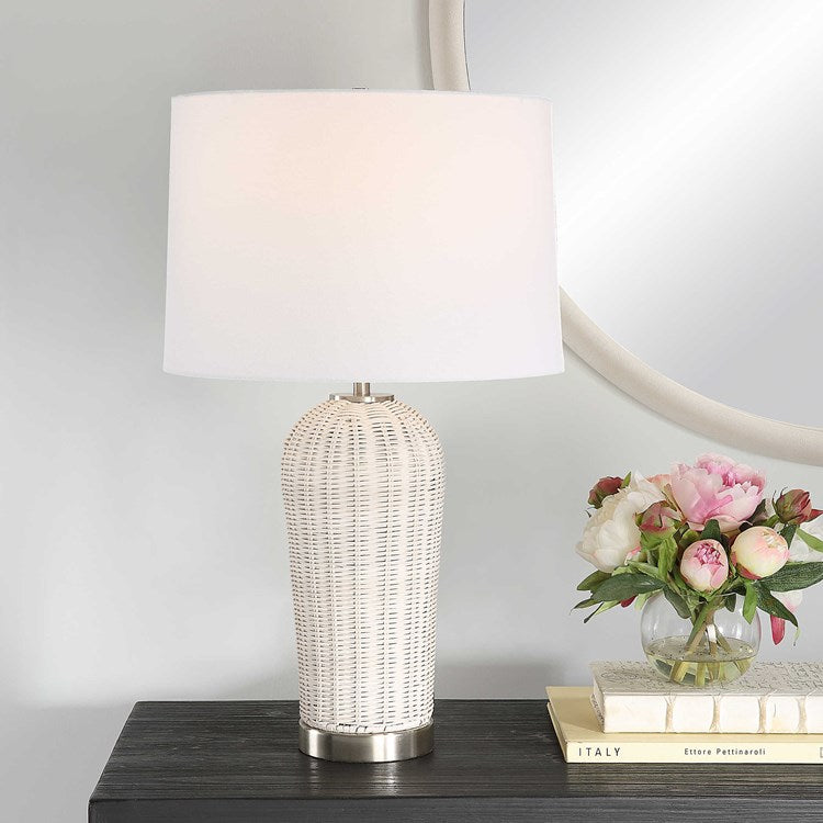 Casa Bella Living Woven Rattan Table Lamp - Image 1