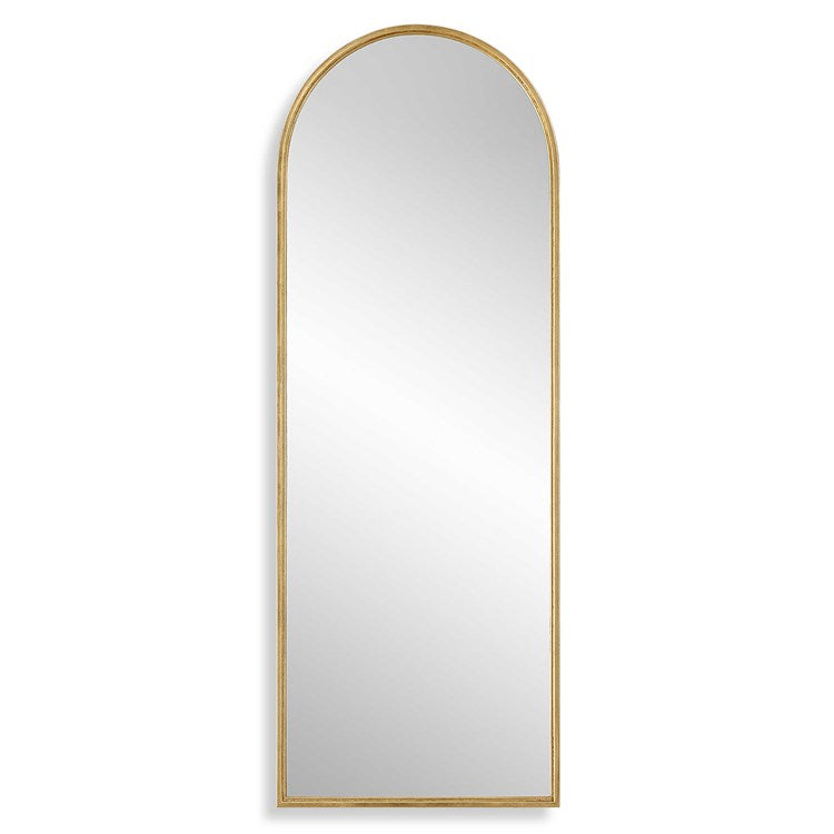 Casa Bella Living Metal Arched Mirror Finished In Antique Gold - Image 3