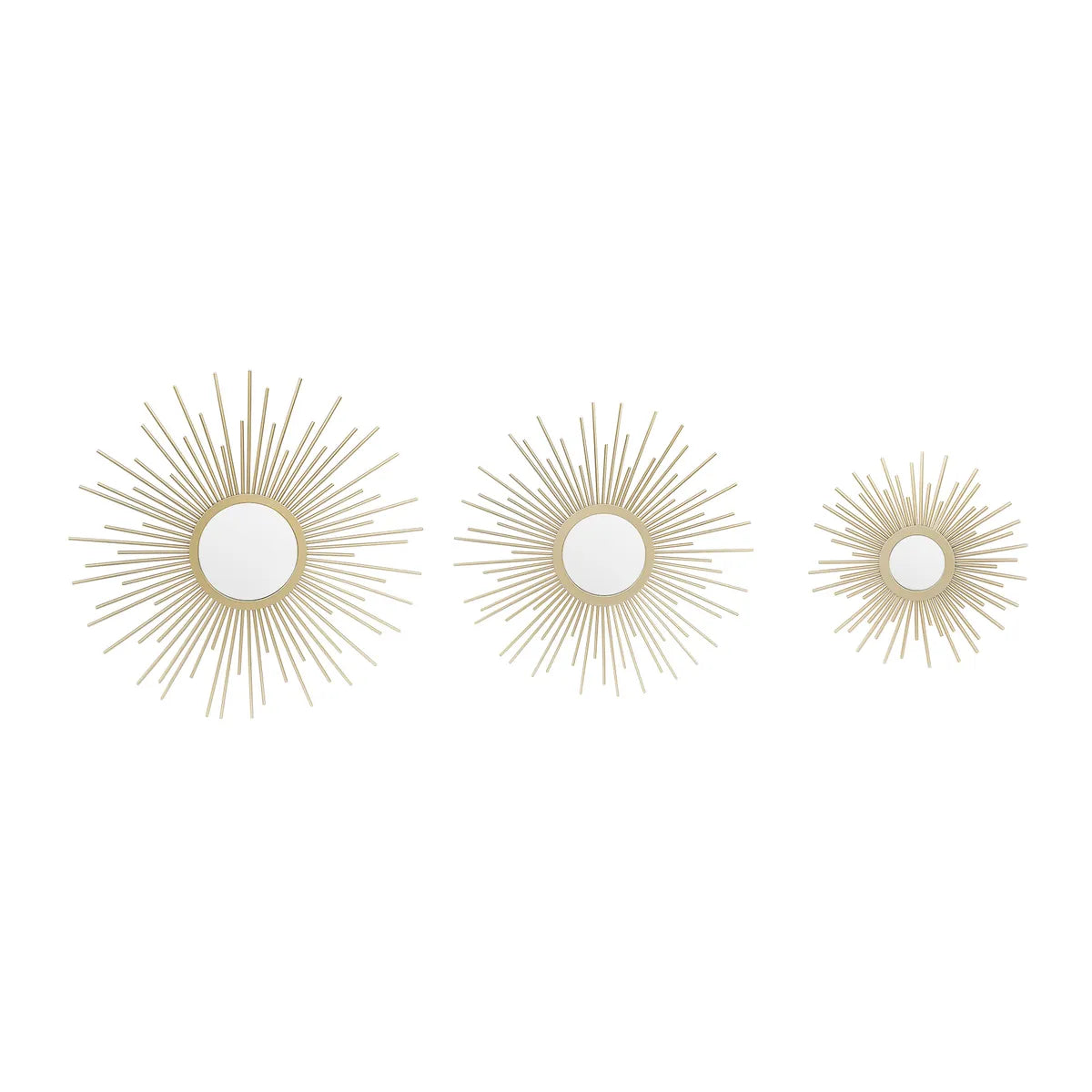 Crestview Collection Radiance Reflections Gilded Gold Mirrors ~ Set Of 3 - Image 1