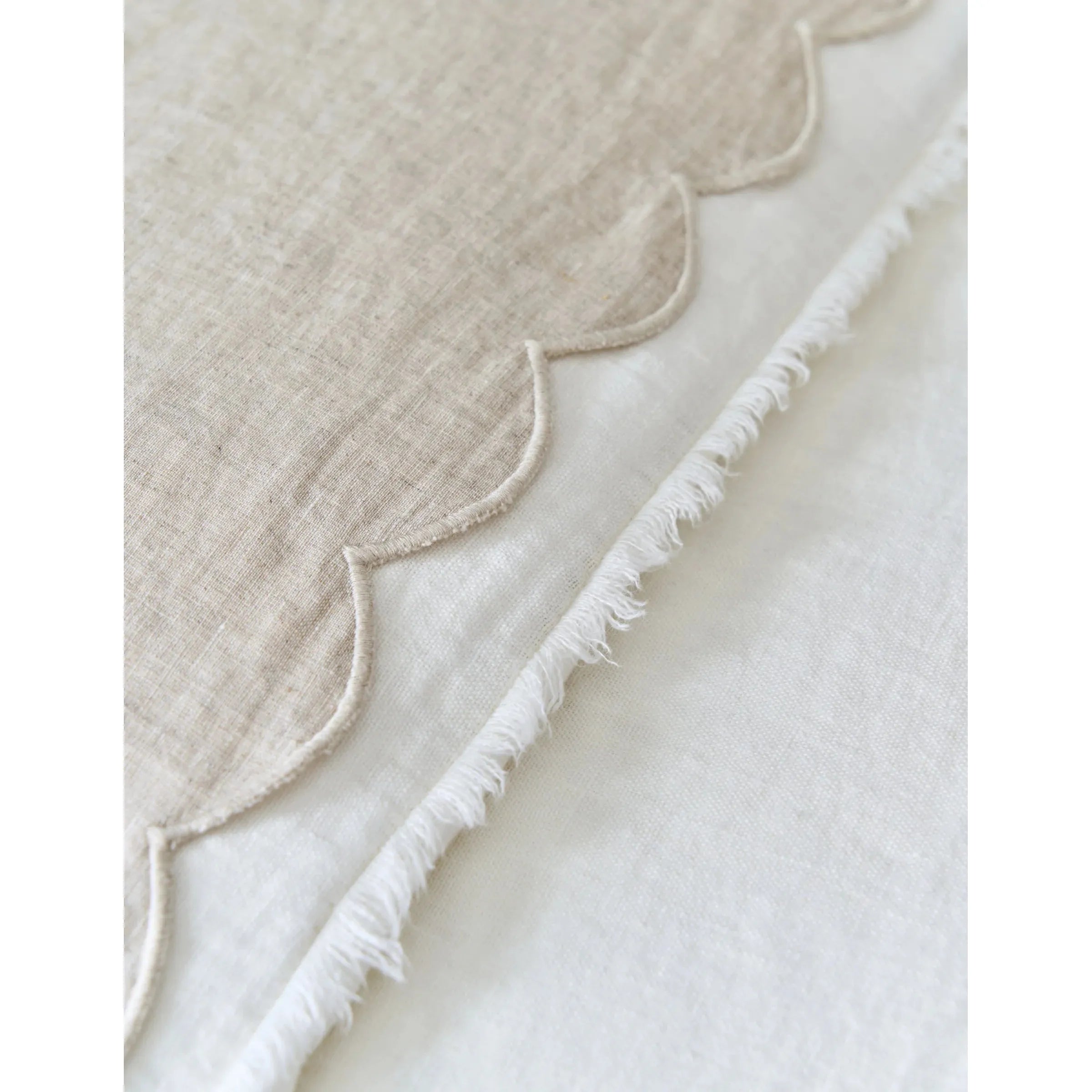 Pom Pom at Home Kelly Flax Linen Scalloped Sheet Set ~ Available in Queen and King Sizes - Image 2