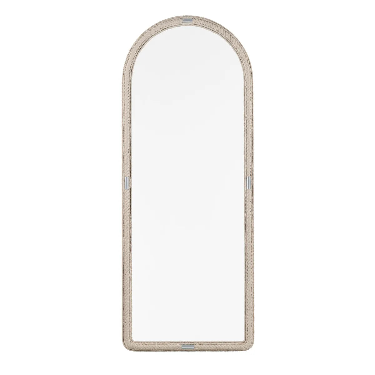 Crestview Collection Seaside Whitewashed Rope Framed Mirror - Image 1
