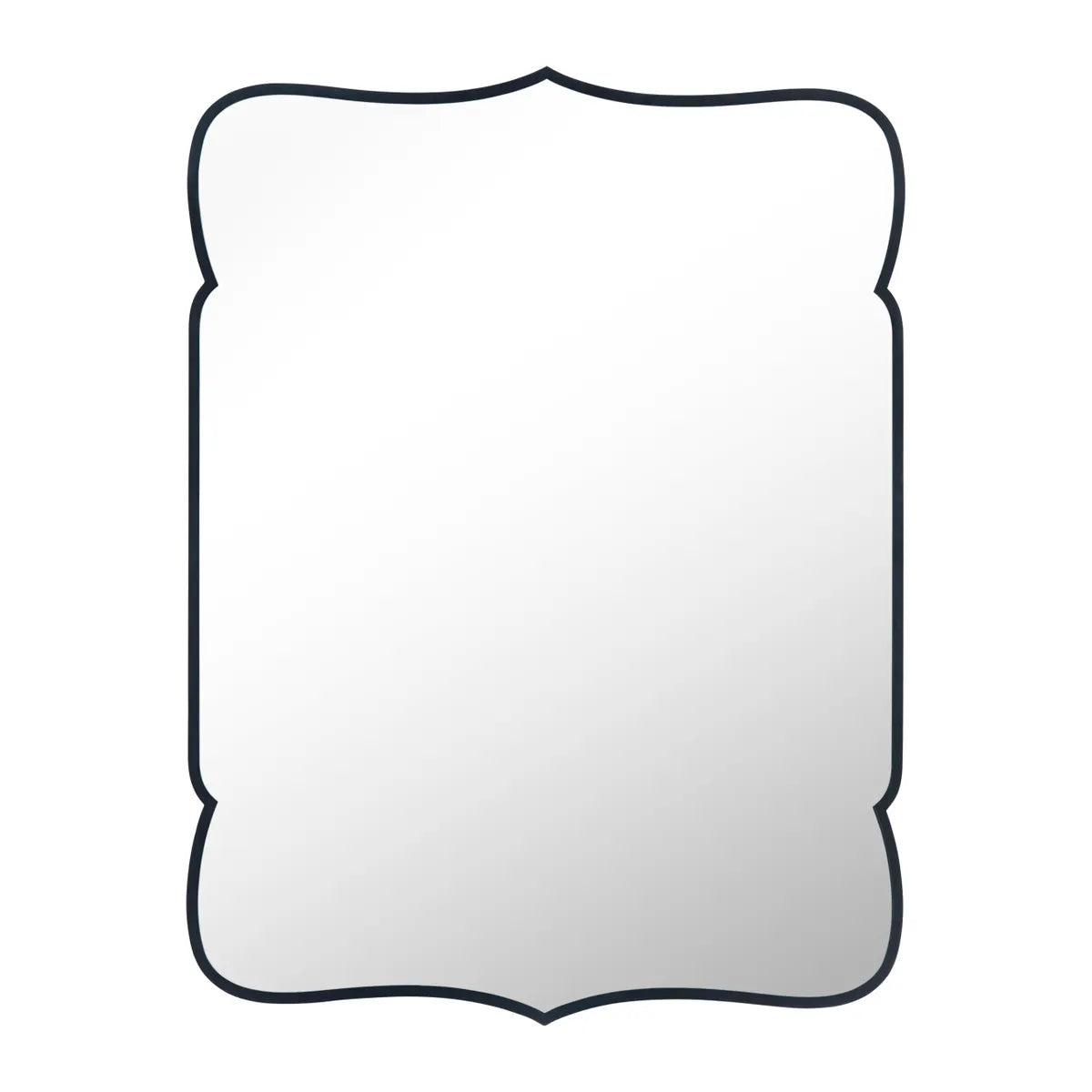 Crestview Collection Hearst Timeless Matte Black Metal Mirror - Image 1