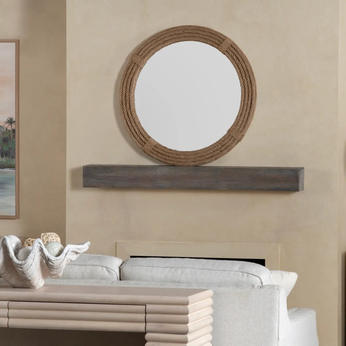 Crestview Collection Bow Timeless Roped Frame Mirror - Image 1