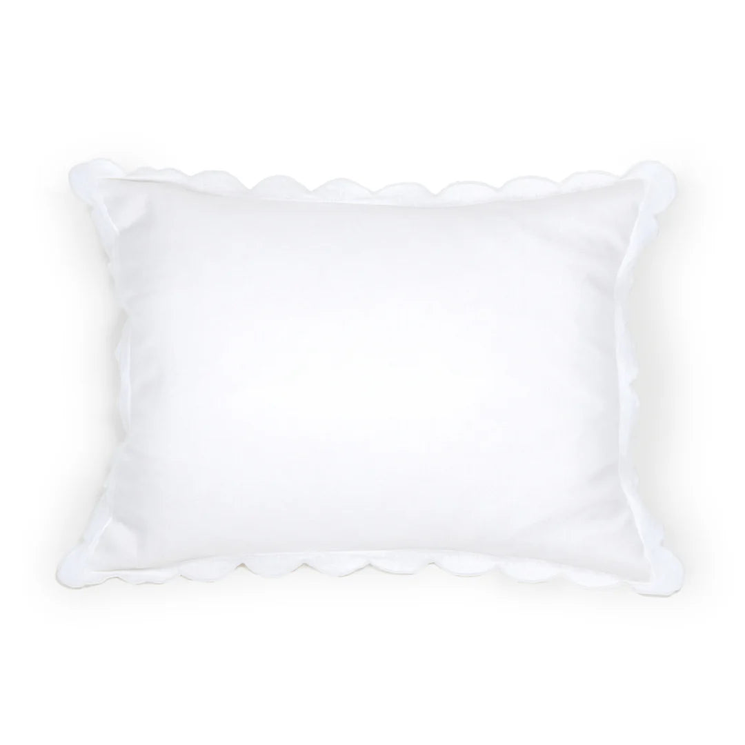 Pom Pom at Home Kelly White Linen Scalloped Duvet Cover & Pillow Shams ~ Available in Queen and King Sizes - Image 2