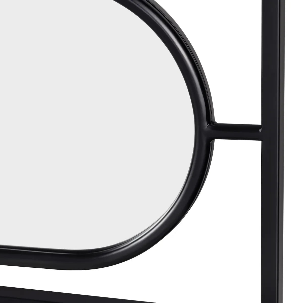 Crestview Collection Urban Arches Matte Black Iron Framed Mirror - Image 2