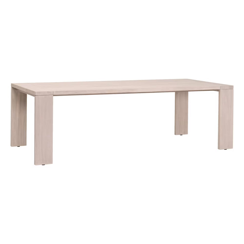 Essentials For Living Big Sur Outdoor Dining Table ~ Washed Ever Teak - Image 2