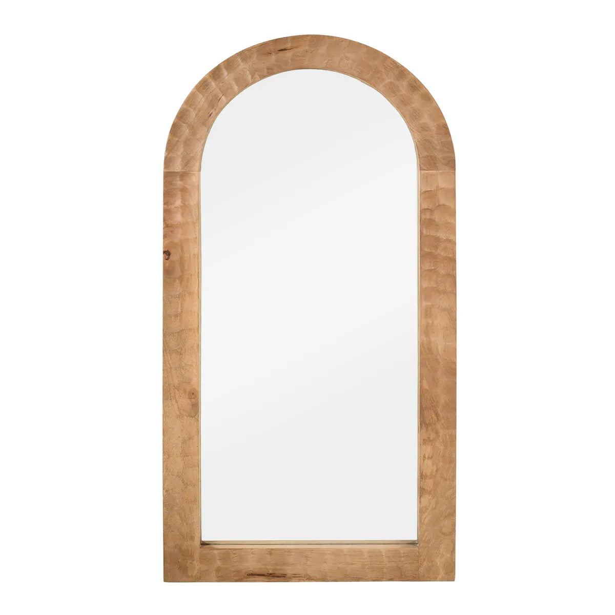 Crestview Collection Gibson 1 Carved Natural Wood Arched Mirror - Image 1