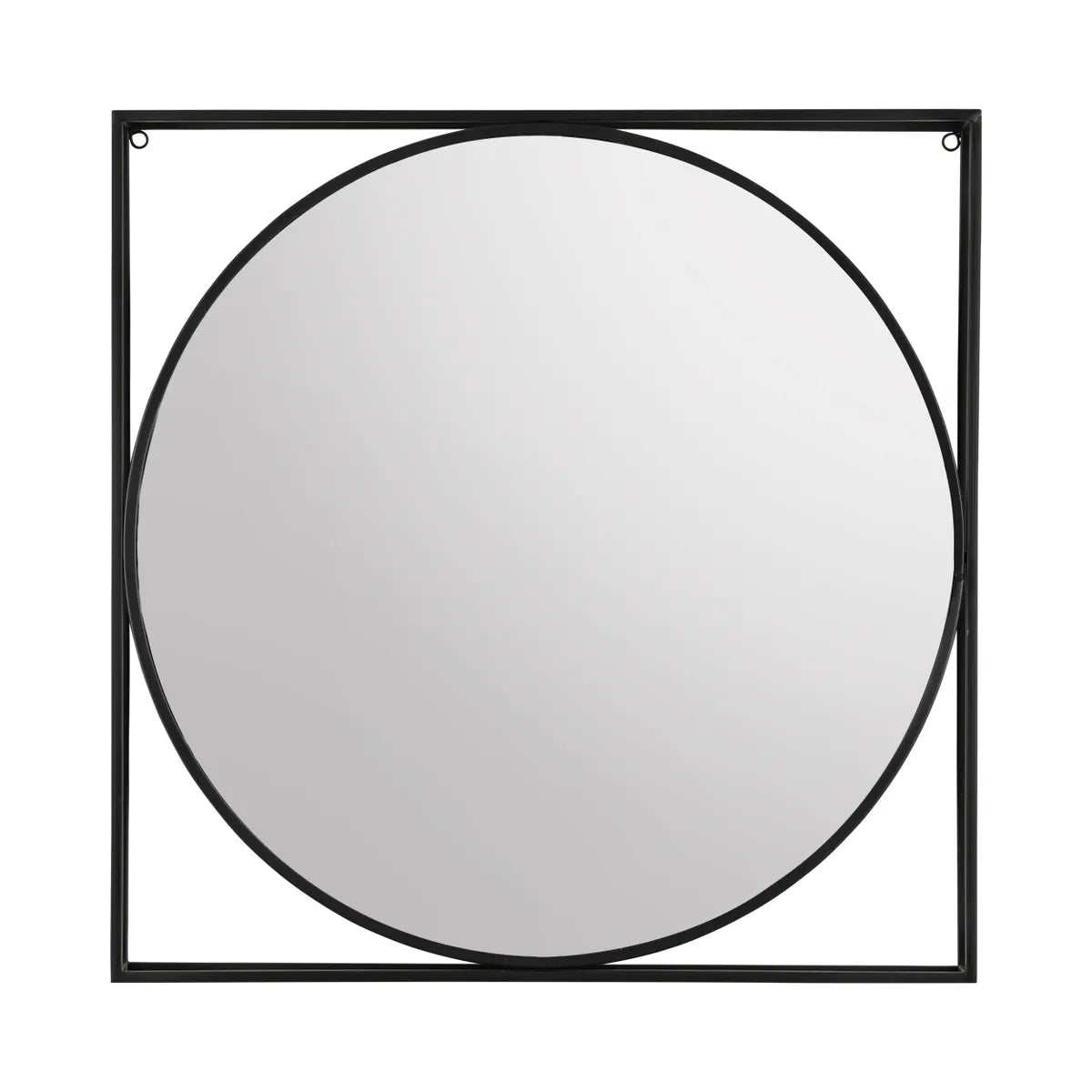 Crestview Collection Quincy Black Metal Frame Mirror - Image 1