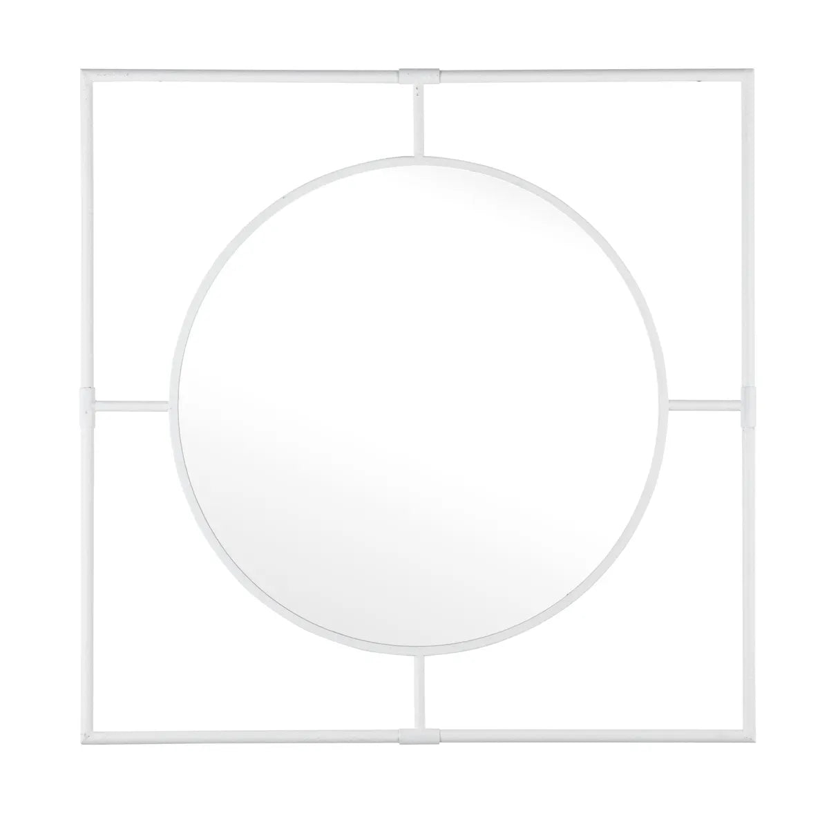 Crestview Collection Clark 2 White Finished Mirror - Image 1