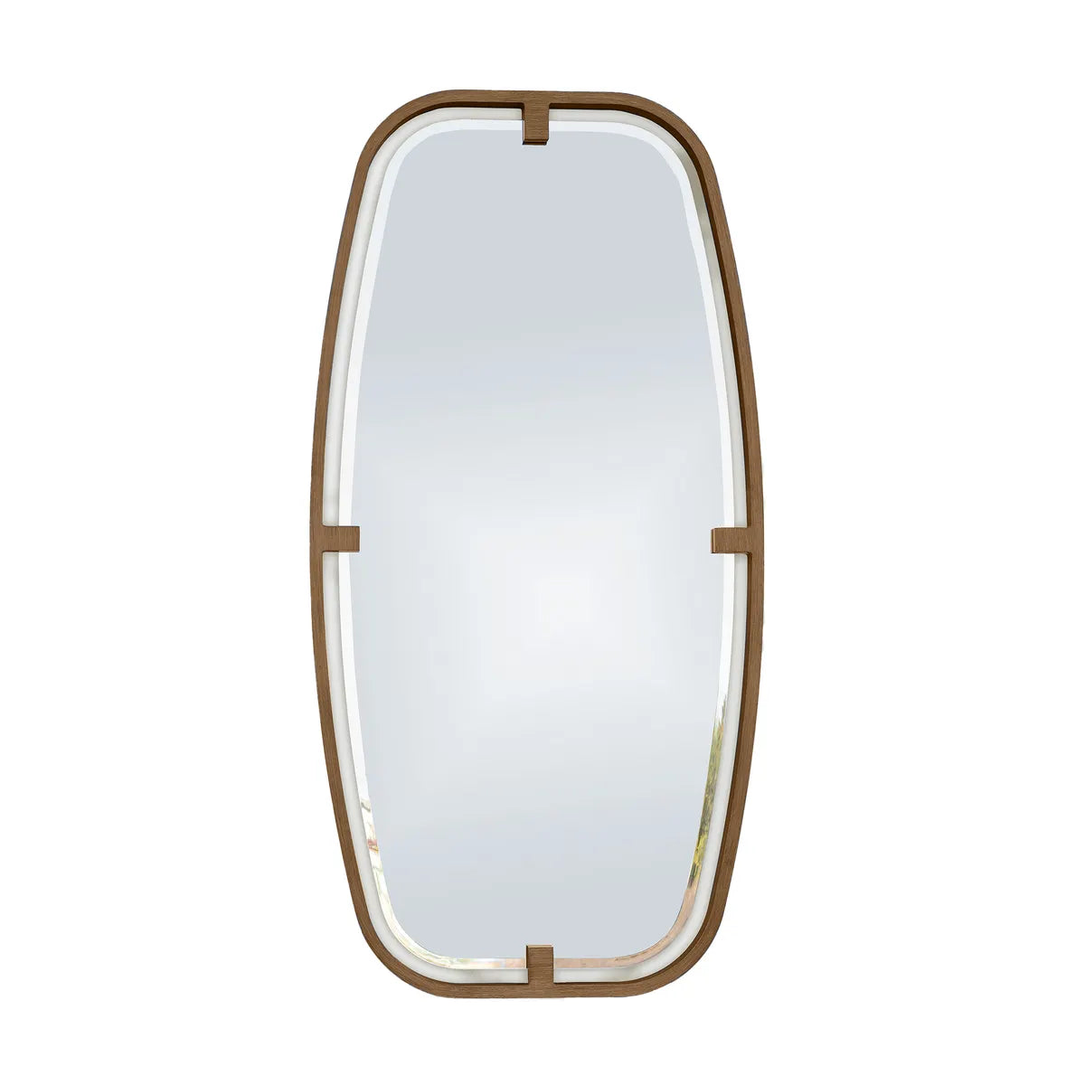 Crestview Collection Sleek Reflections Brown Mirror - Image 1