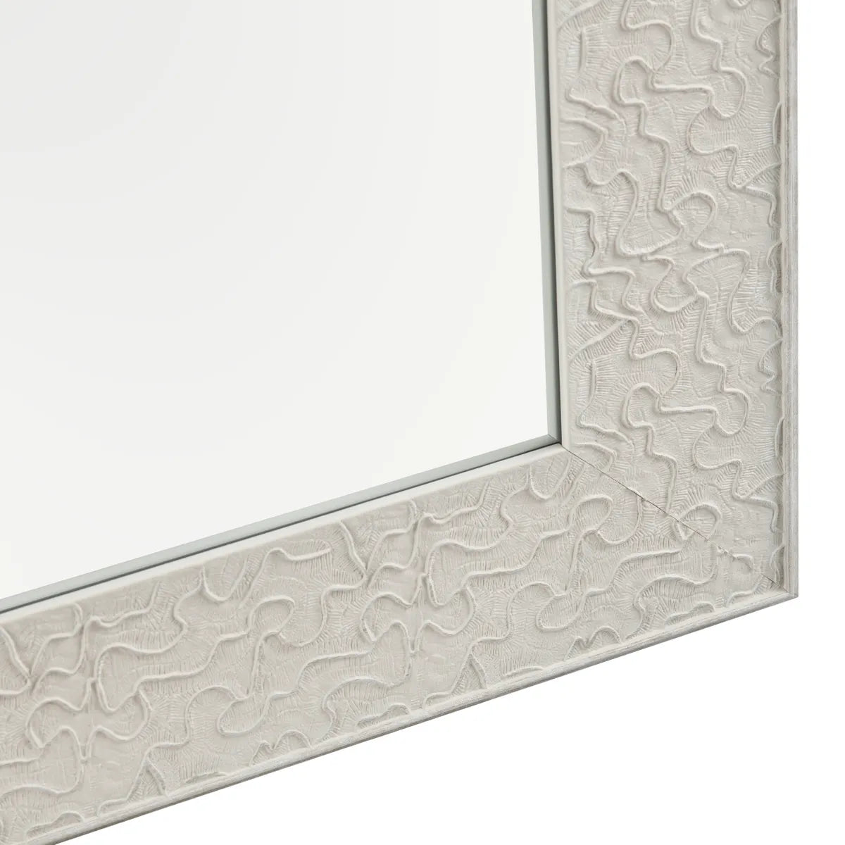 Crestview Collection Pierson 5 White Framed Mirror - Image 2