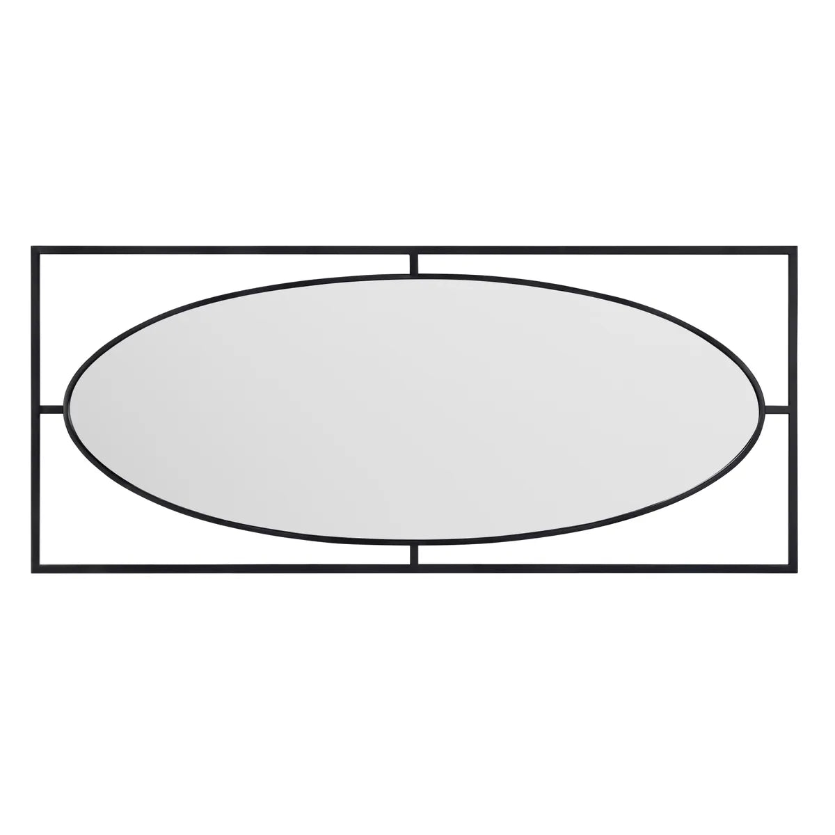 Crestview Collection Oval Perception Black Mirror - Image 1