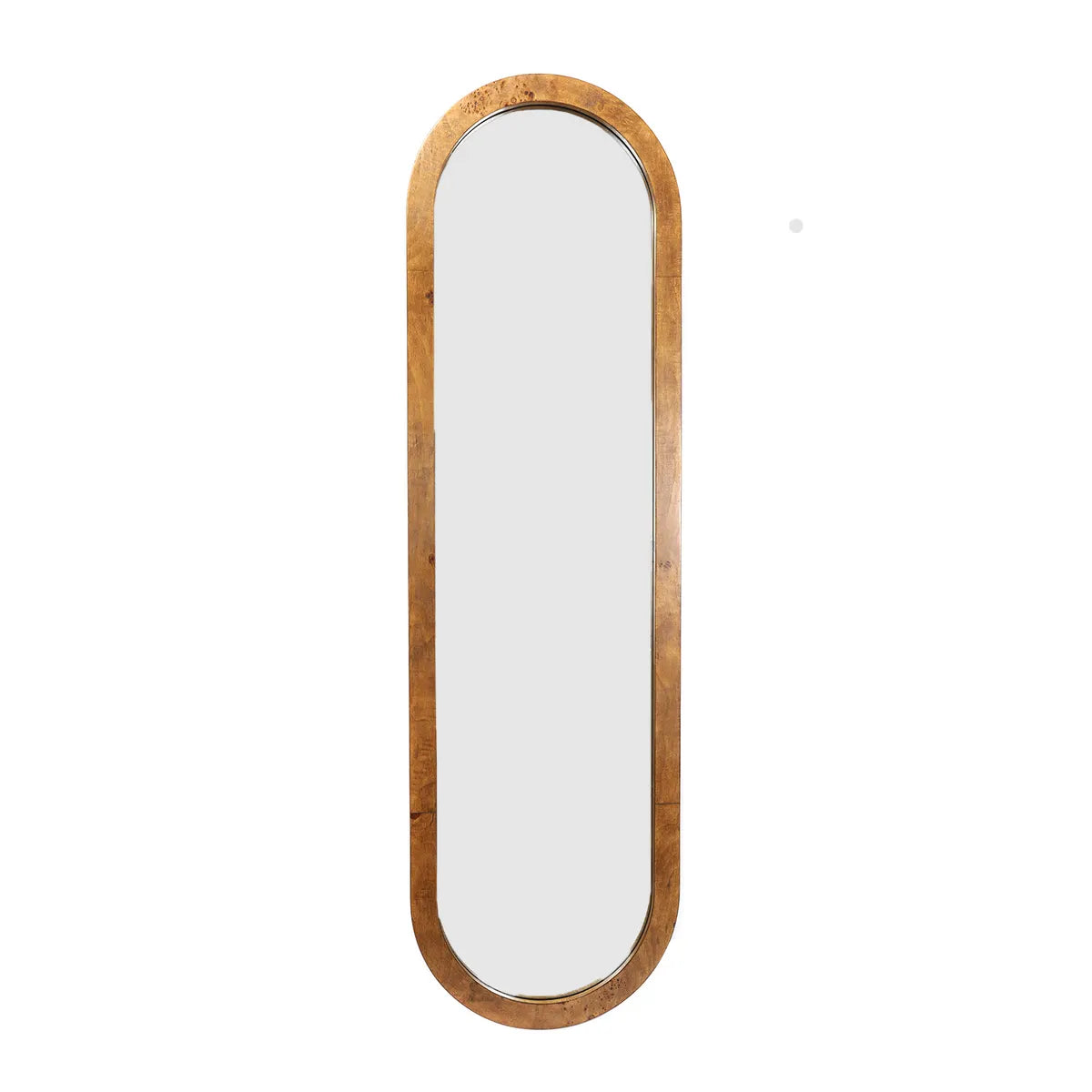 Crestview Collection Oslo Tall Oval Brown Mirror - Image 1