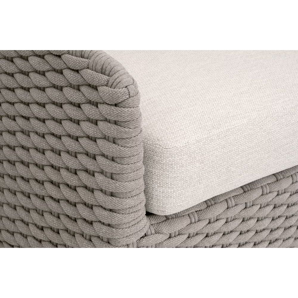 Essentials For Living Caspian Outdoor 89” Sofa ~ Performance Ecru Weave - Image 3