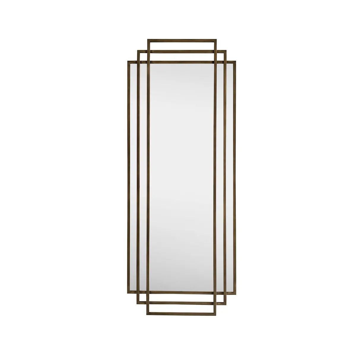 Crestview Collection Addy 1 Brushed Gold Framed Tall Mirror - Image 1