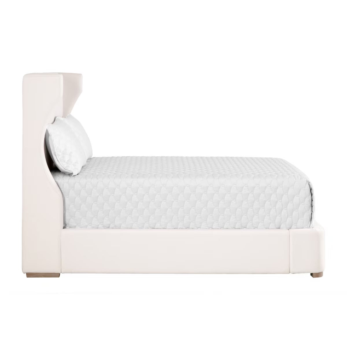 Essentials For Living Balboa Standard King Bed ~ LiveSmart Peyton-Pearl Performance Fabric With Natural Gray Oak - Image 3