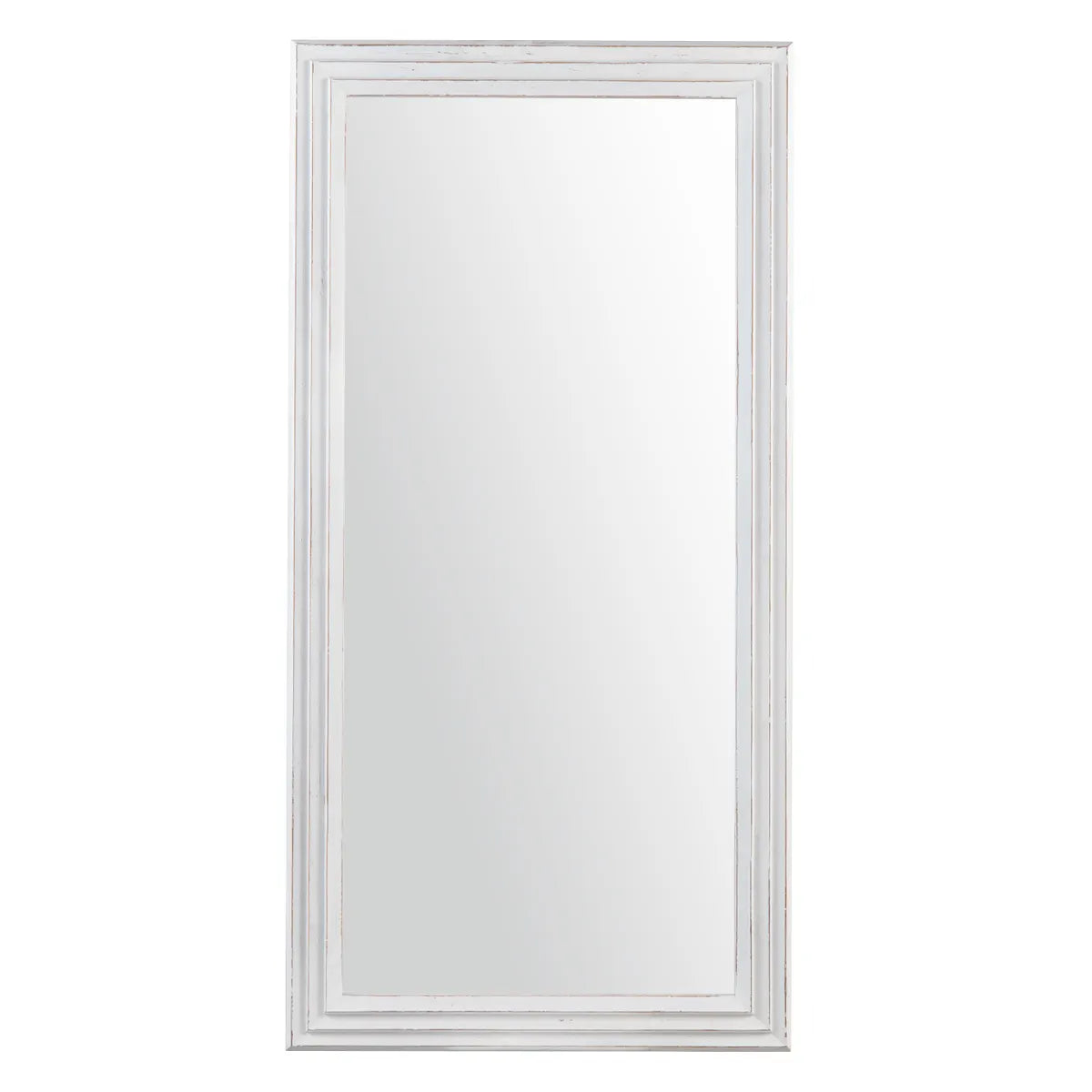 Crestview Collection Brockport White Washed Wooden Mirror - Image 1