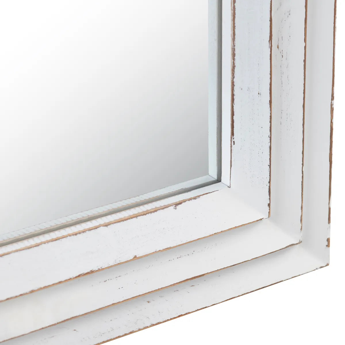 Crestview Collection Brockport White Washed Wooden Mirror - Image 2