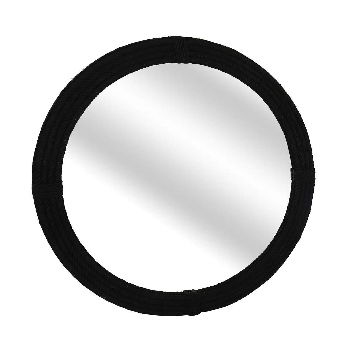 Crestview Collection Port Rich Black Round Mirror - Image 1