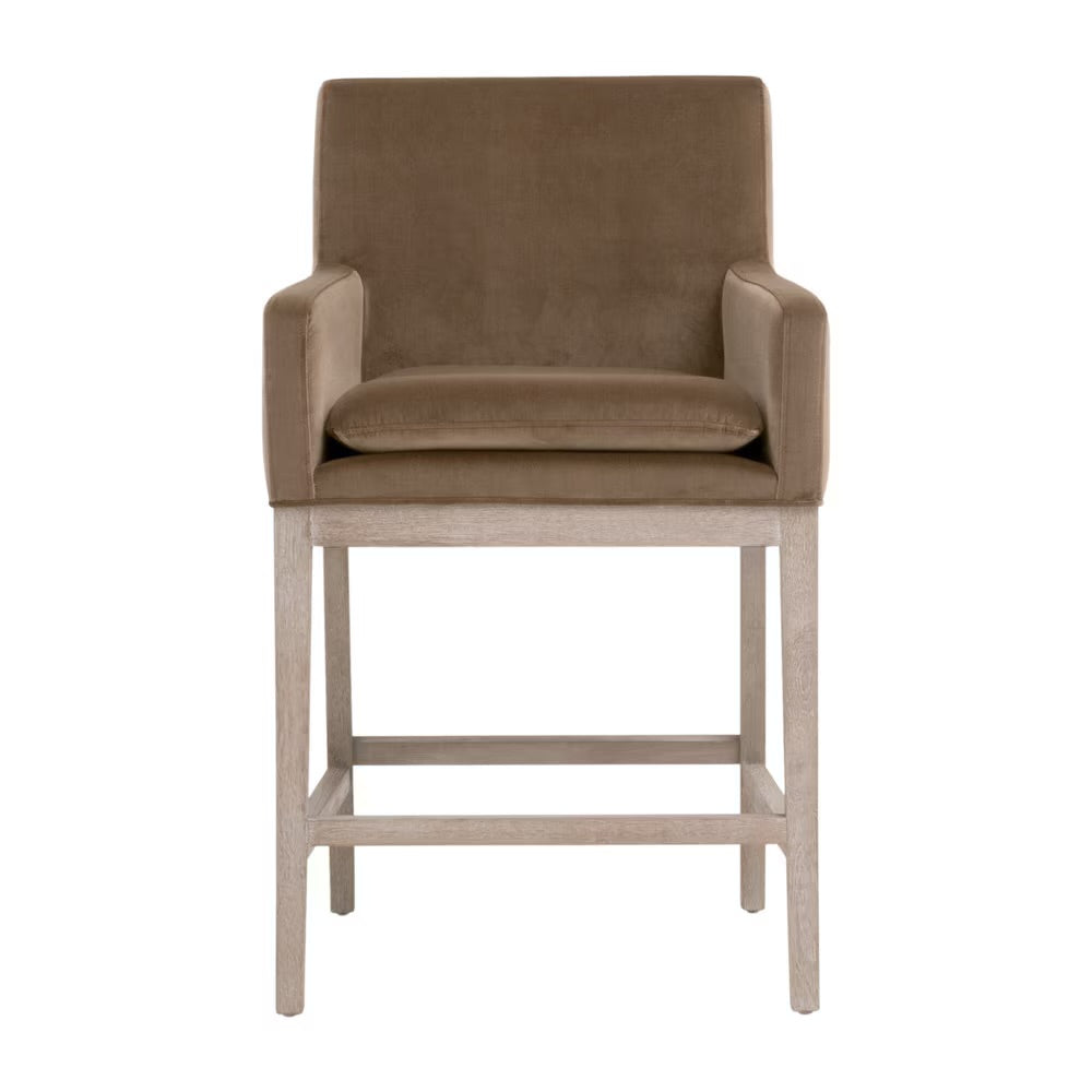 Essentials For Living Drake Counter Stool ~ Caramel Velvet - Image 1
