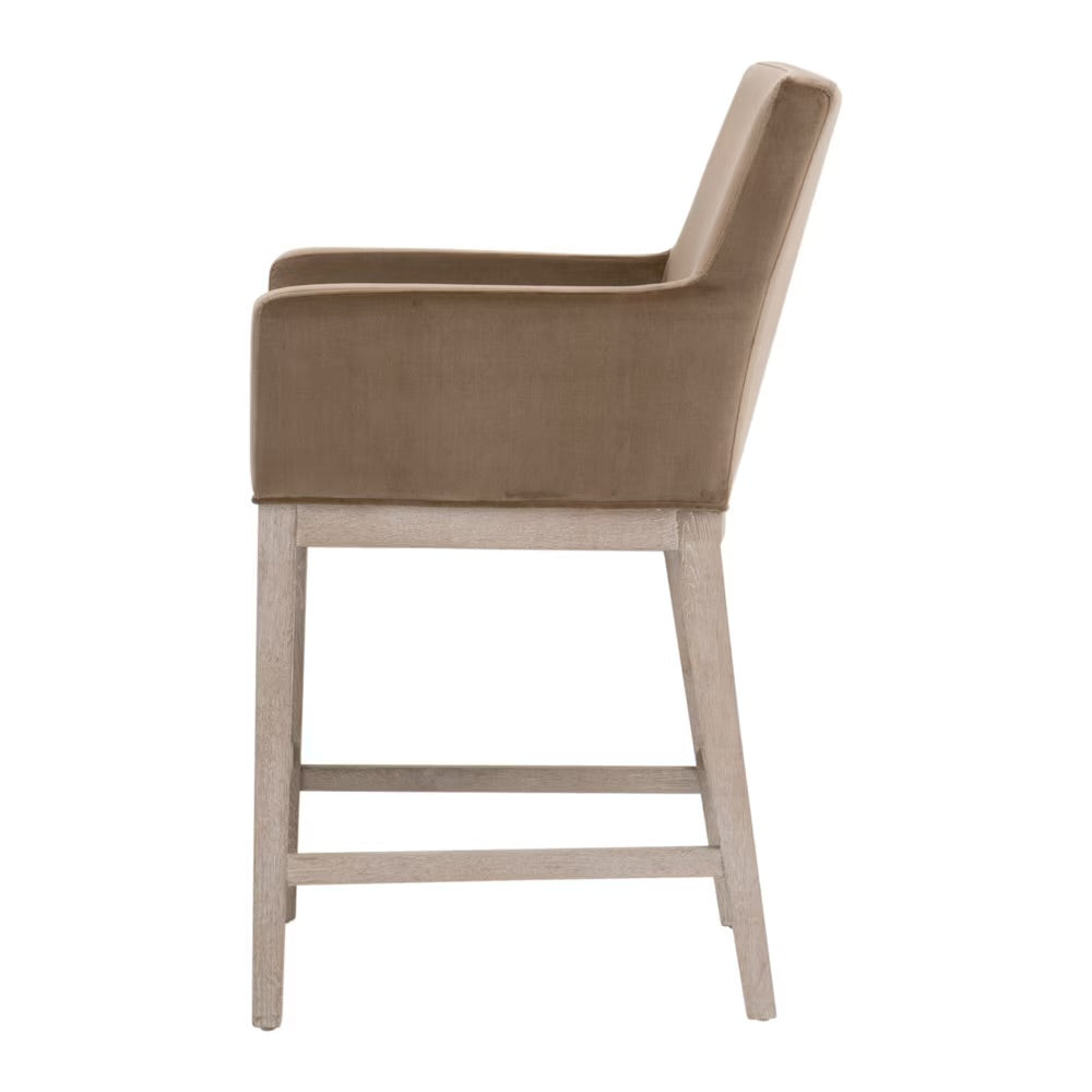 Essentials For Living Drake Counter Stool ~ Caramel Velvet - Image 3