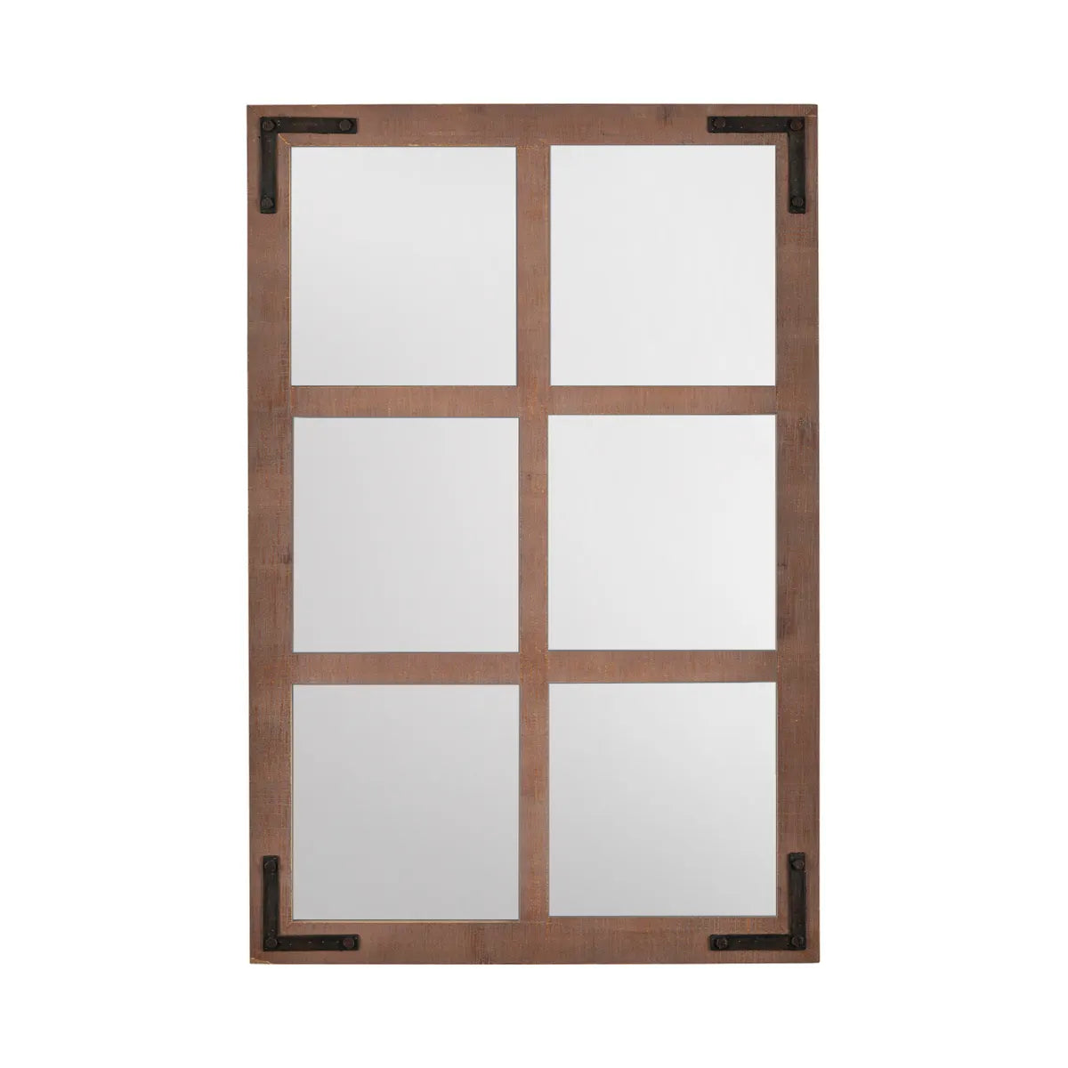 Crestview Collection Sherwood Window Wooden Framed Mirror - Image 1