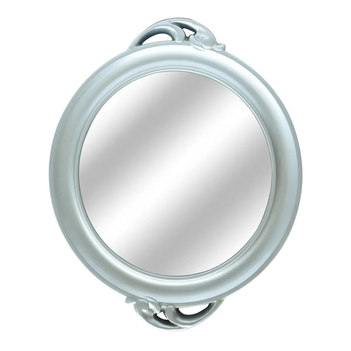 Crestview Collection Catalina Silver Round Mirror - Image 1