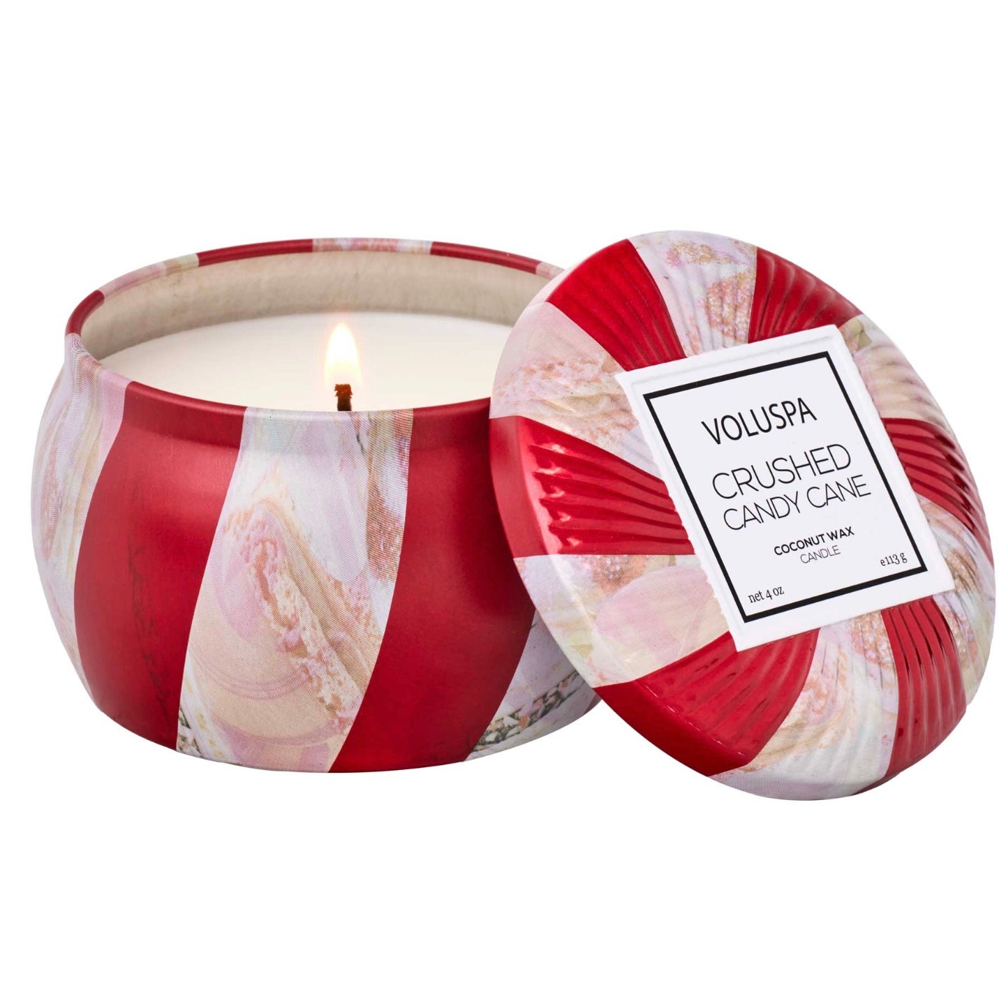 Voluspa Crushed Candy Cane Mini Tin Candle ~ SPRING SALE  ~ Limited Quantity