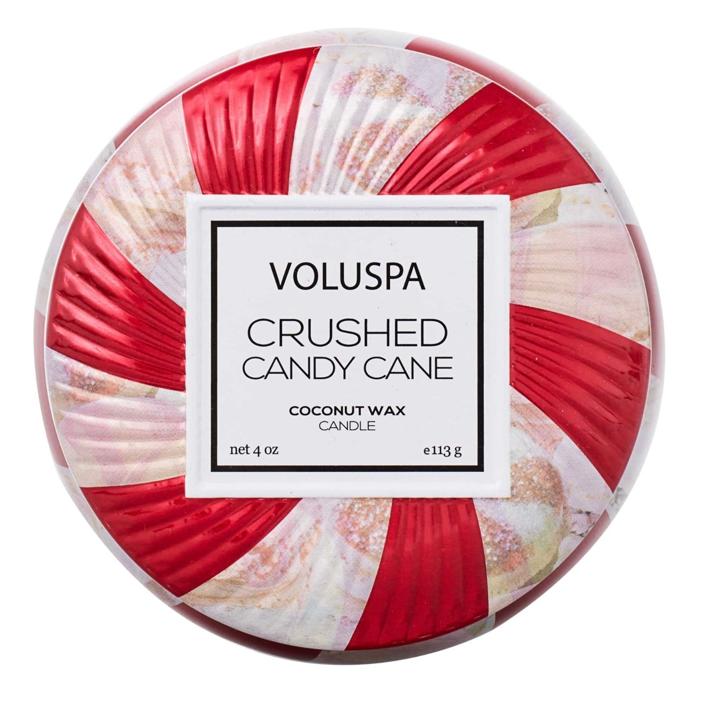 Voluspa Crushed Candy Cane Mini Tin Candle ~ SPRING SALE  ~ Limited Quantity - Image 2