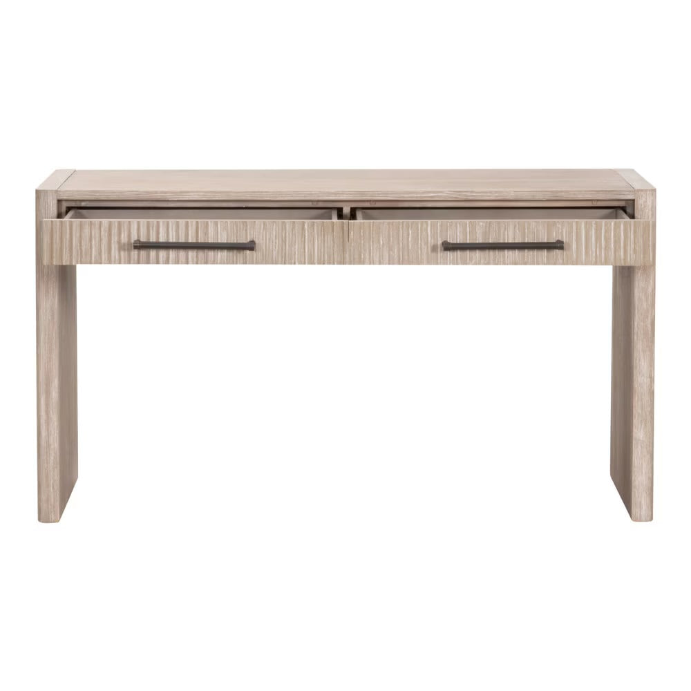 Essentials For Living Halloway 2- Drawer Console Table ~ Natural Gray Acacia - Image 2