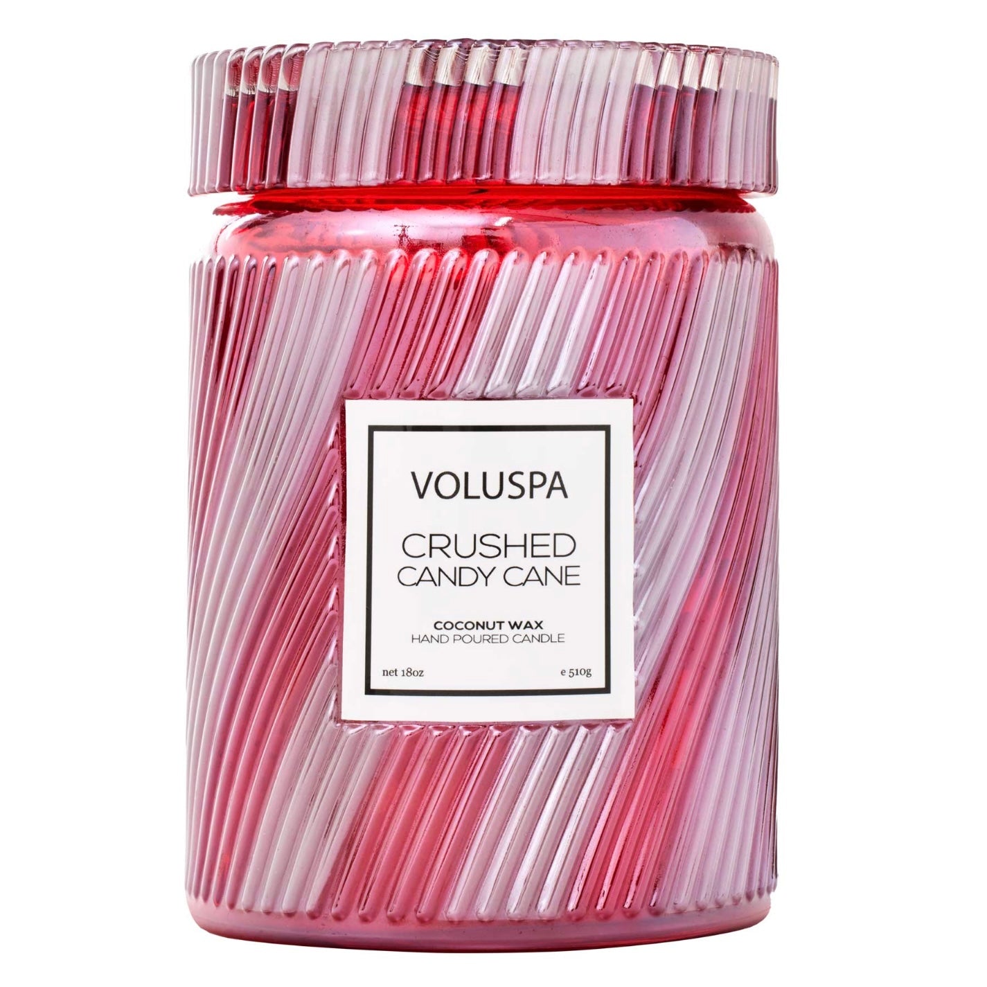 Voluspa Crushed Candy Cane Large Jar Candle ~ 18 oz. ~ SPRING SALE  ~ Limited Quantity - Image 2