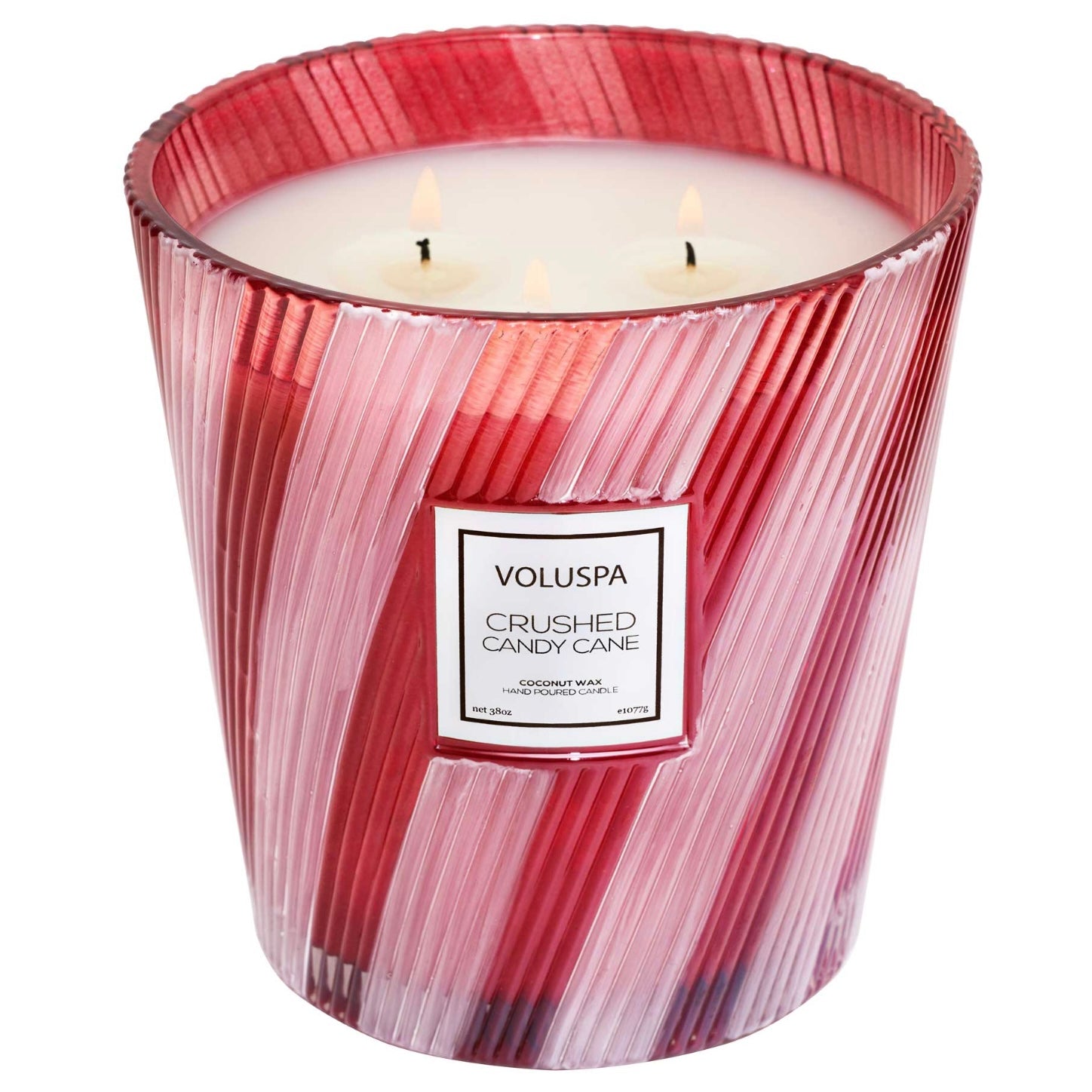 Voluspa Crushed Candy Cane 3 Wick Hearth Candle ~ 38 oz.~ SPRING SALE ~ Limited Quantity - Image 2