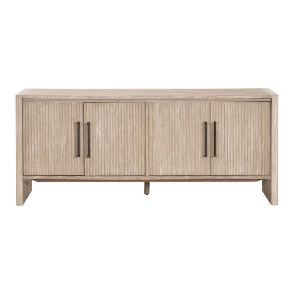 Essentials For Living Halloway Media Sideboard ~ Natural Gray Acacia