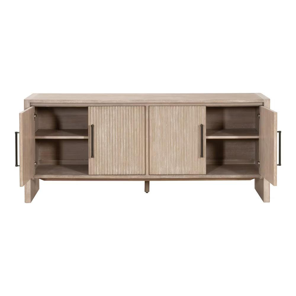 Essentials For Living Halloway Media Sideboard ~ Natural Gray Acacia - Image 2
