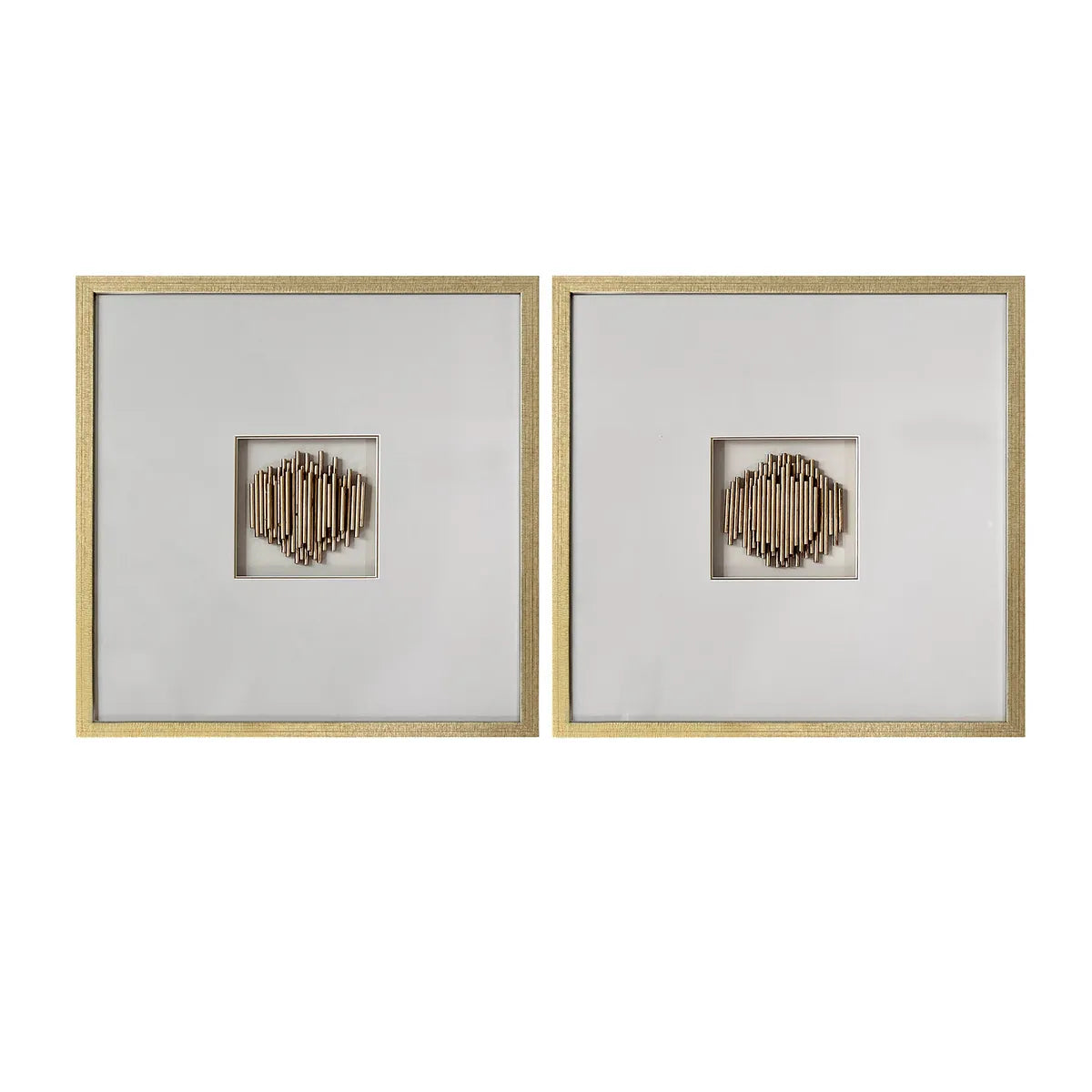 Crestview Collection Metallic Times Wall Art ~ Set Of Two - Image 1