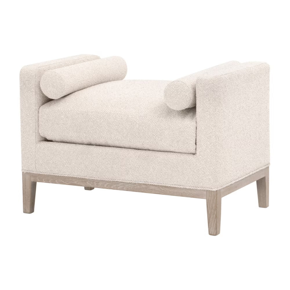 Essentials For Living Keaton Upholstered Accent Stool ~ LiveSmart Gellar-Linen - Image 2