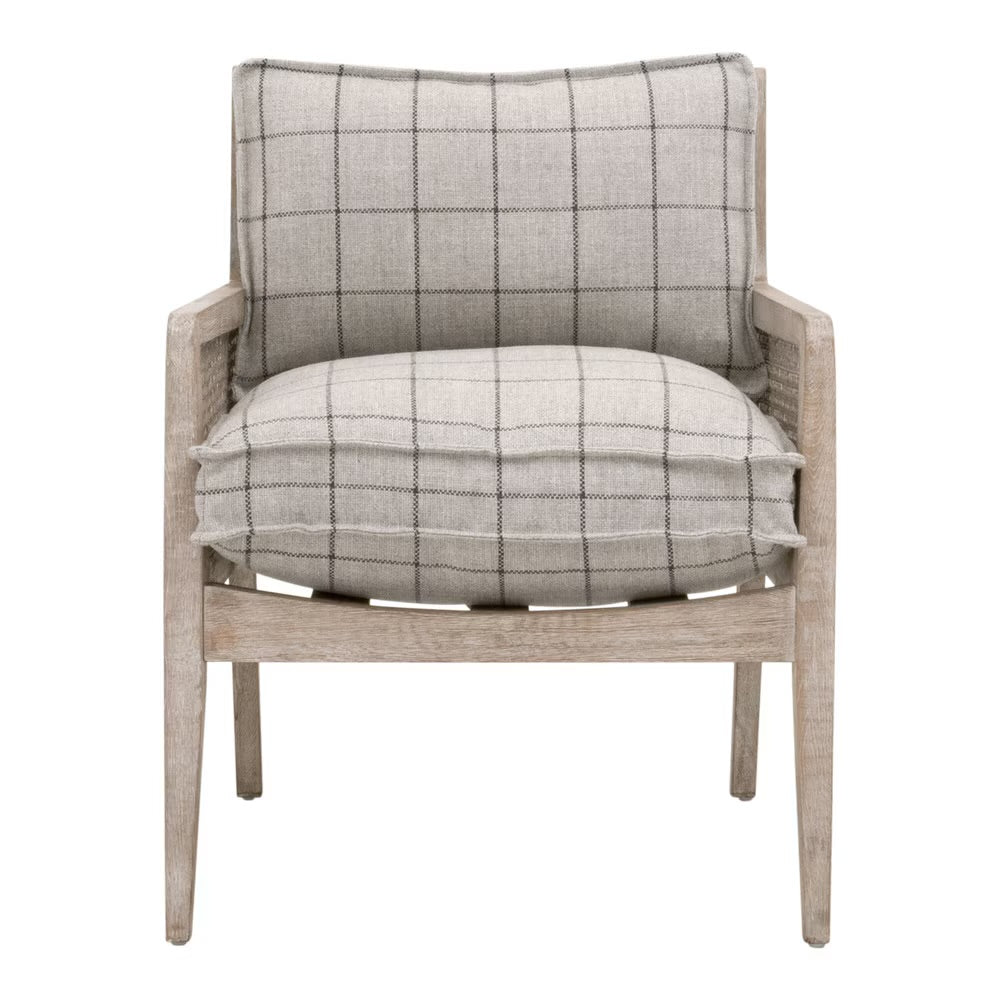 Essentials For Living Leone Club Chair ~ Windowpane Cement - Image 1