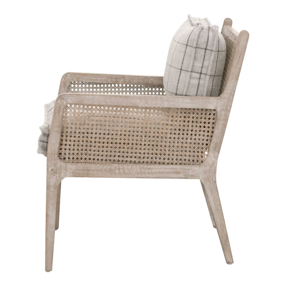 Essentials For Living Leone Club Chair ~ Windowpane Cement - Image 3