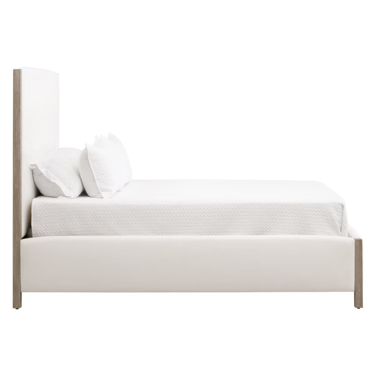 Essentials For Living Emmett Standard King Bed ~ LiveSmart Peyton-Pearl Performance Fabric With Natural Gray Oak - Image 3