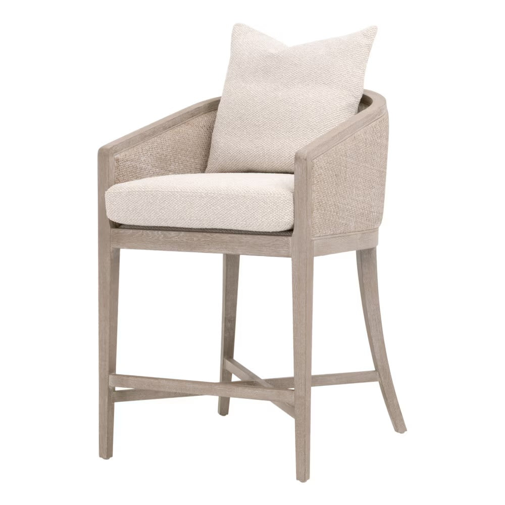 Essentials For Living McGuire Counter Stool ~ LiveSmart Gellar-Linen - Image 2