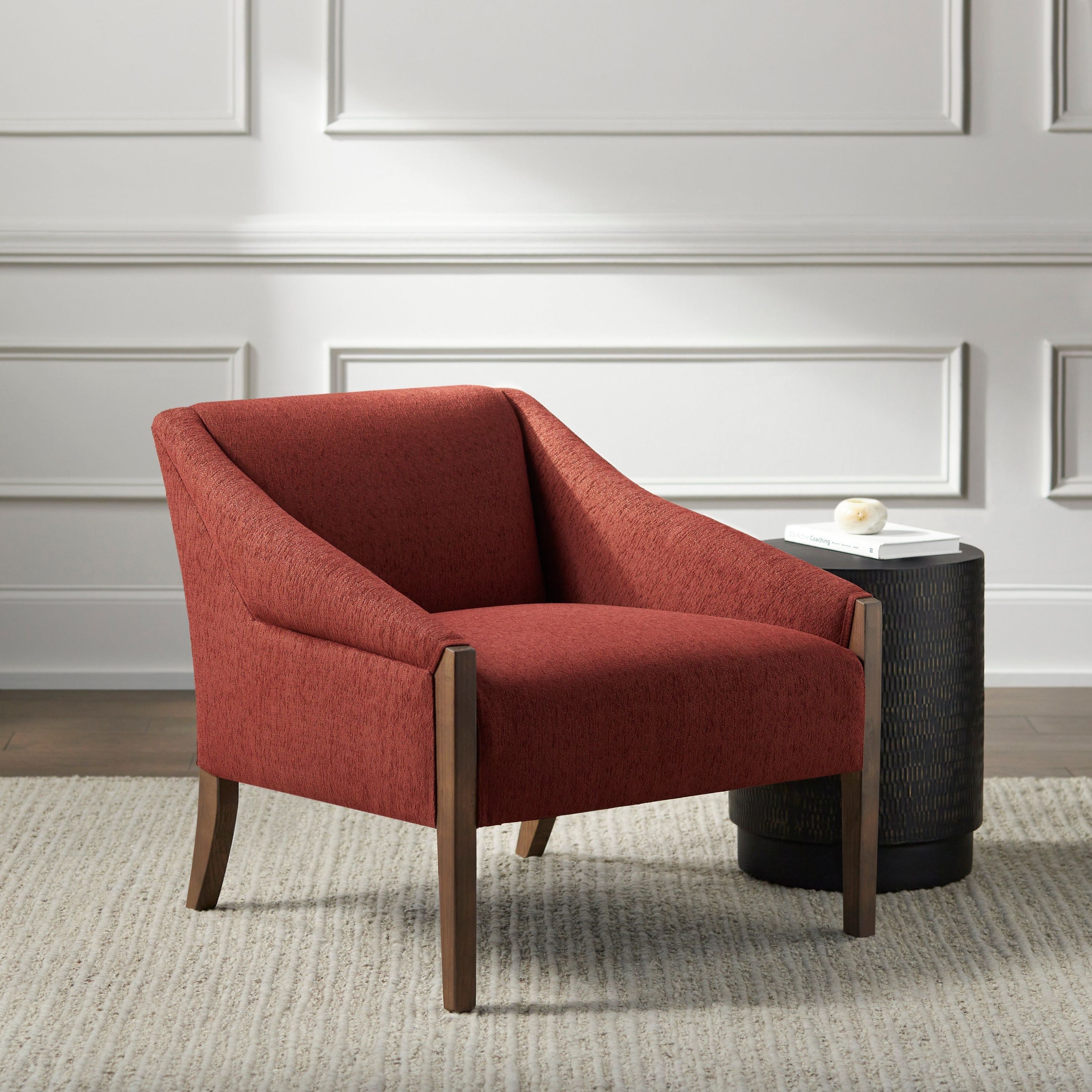 Surya Findlay Modern Sienna Slope Arm Accent Chair - Image 1