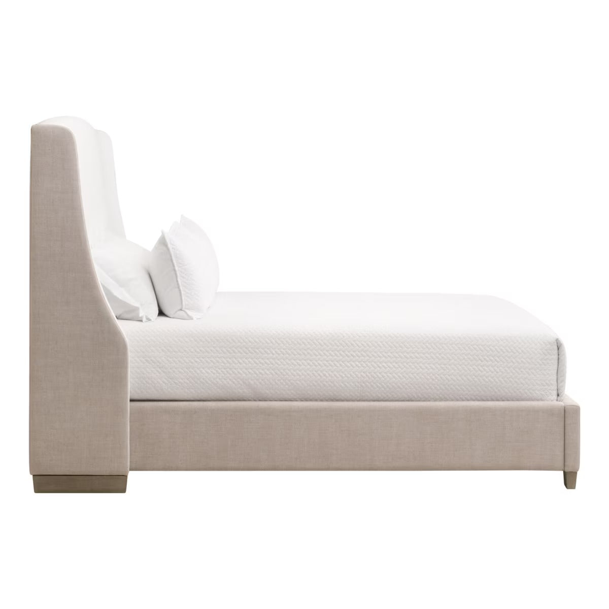 Essentials For Living Sloan Standard King Bed ~ LiveSmart Peyton-Pearl, Bisque Performance Fabric With Natural Gray Oak - Image 3