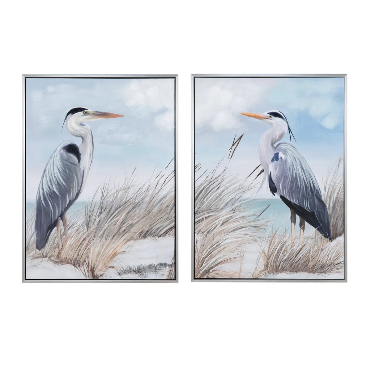Crestview Collection Twin Beaks Painting Wall Art ~ Set Of 2 - Image 1