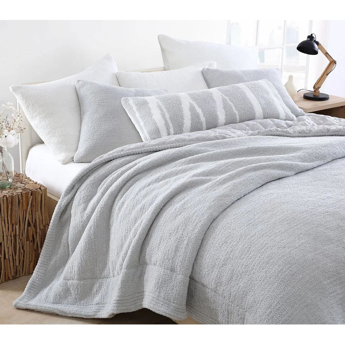 Sunday Citizen Cloud Gray Snug Comforter Available in Queen and King Sizes - Image 3