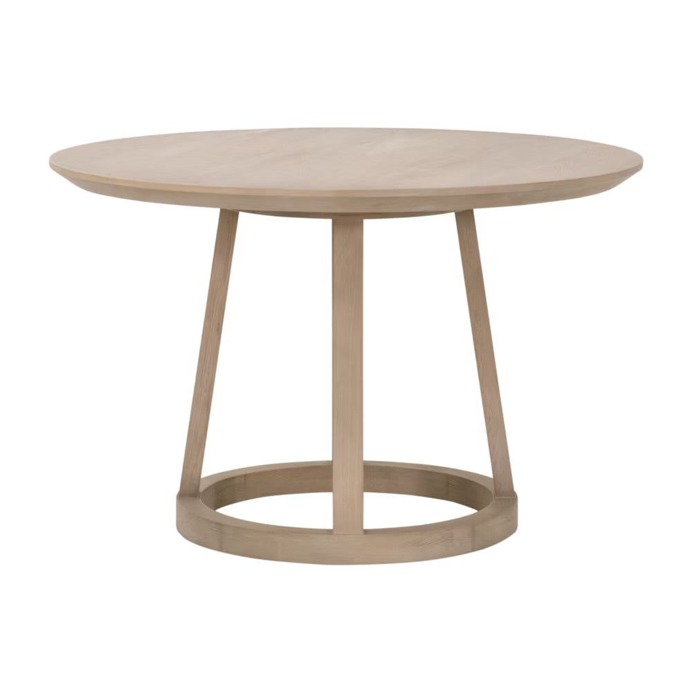 Essentials For Living Reeves 48” Round Dining Table ~ Smoke Gray Oak - Image 1