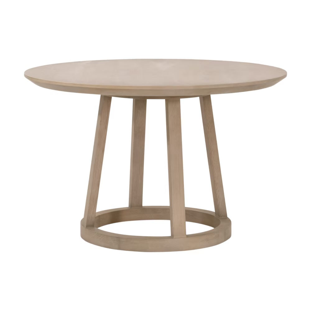 Essentials For Living Reeves 48” Round Dining Table ~ Smoke Gray Oak - Image 2