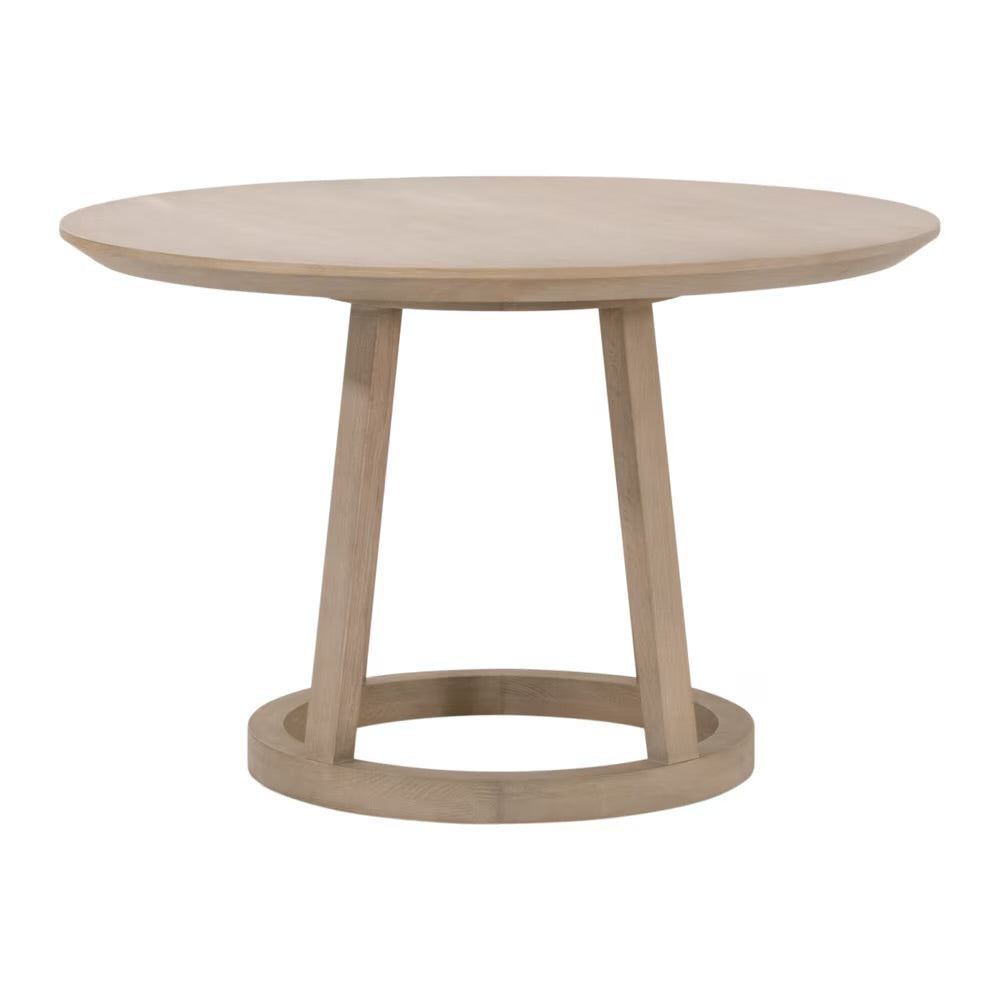 Essentials For Living Reeves 48” Round Dining Table ~ Smoke Gray Oak - Image 3