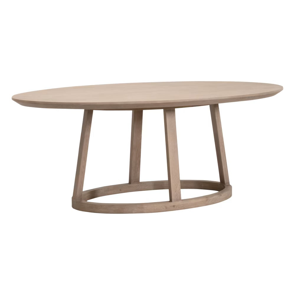 Essentials For Living Reeves Oval Dining Table 78" x 48" ~ Smoke Gray Oak - Image 2