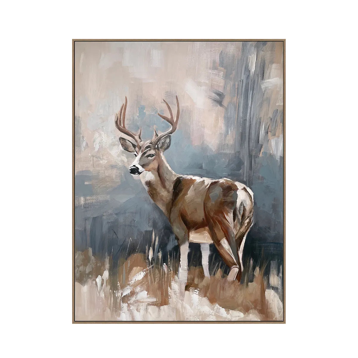 Crestview Collection Buck At Dawn Hand Painted Wall Art - Image 1